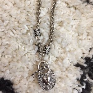 silver lock and key bangle/bracelet